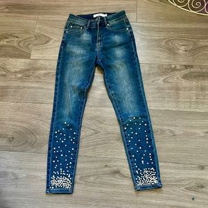 Pearl and Rhinestone Jeans